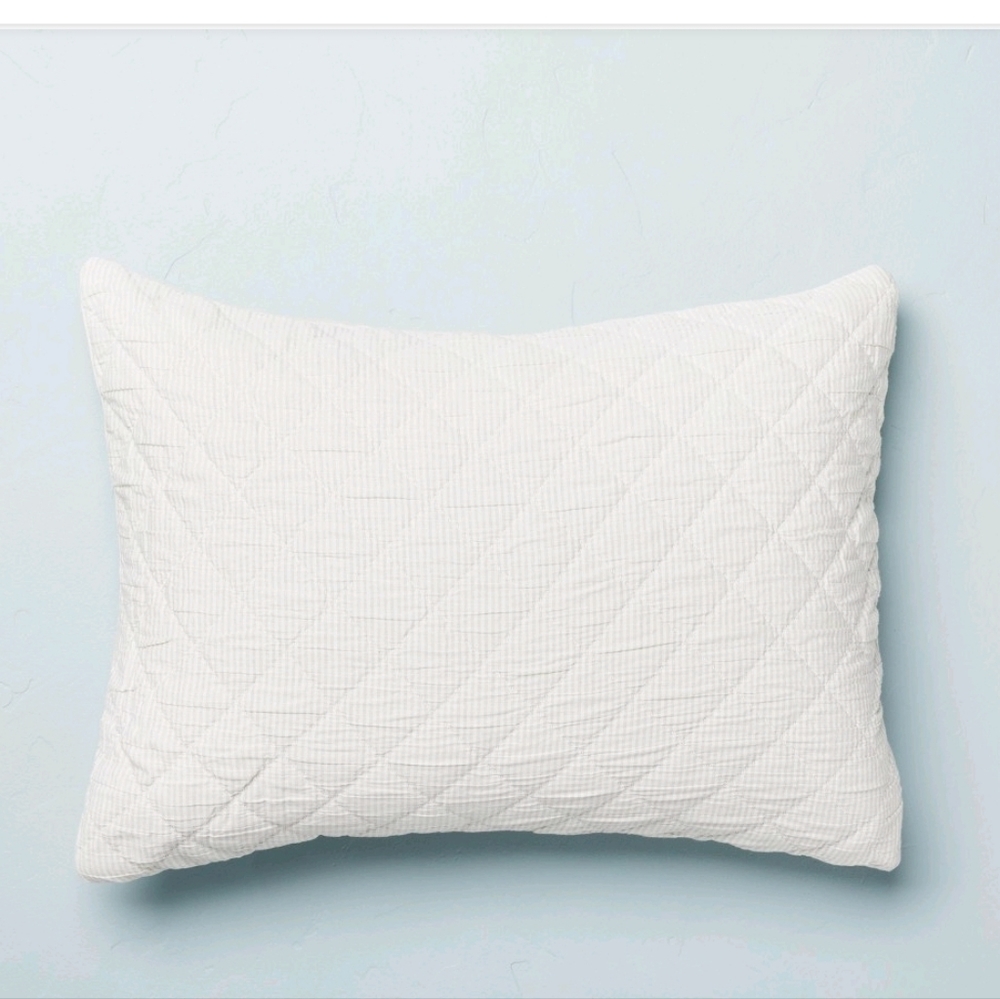 Hearth & Hand with Magnolia - King Diamond Stripe Matelasse Pillow Sham …